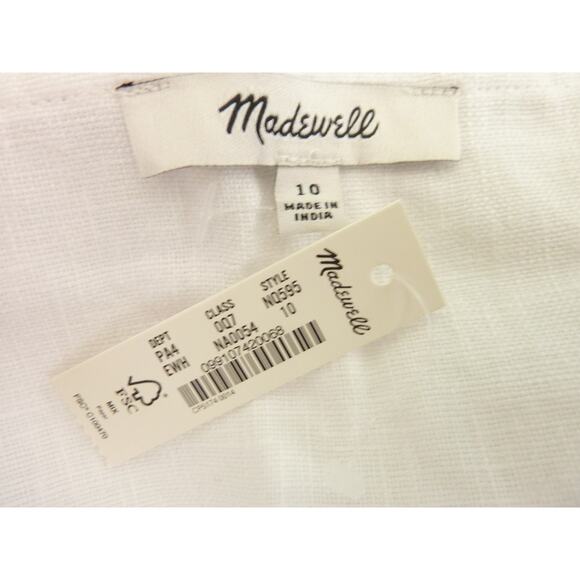 NWT Madewell Linen Dress Size 10 - Picture 5 of 6